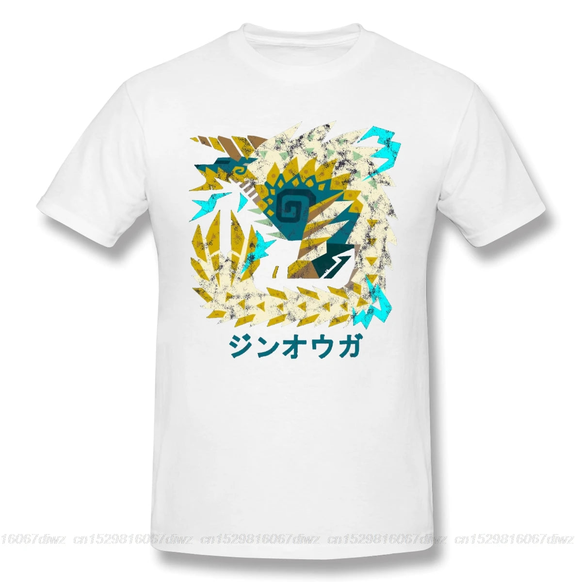 World Iceborne Zinogre Kanji black T Shirt monster hunter ARPG PS4 GAME PLAYER homme T-Shirt Tees