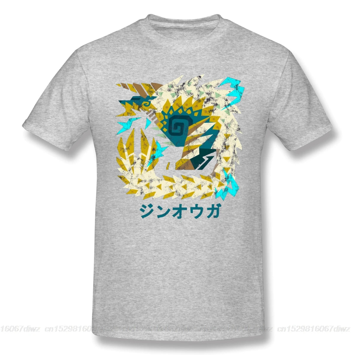 World Iceborne Zinogre Kanji black T Shirt monster hunter ARPG PS4 GAME PLAYER homme T-Shirt Tees