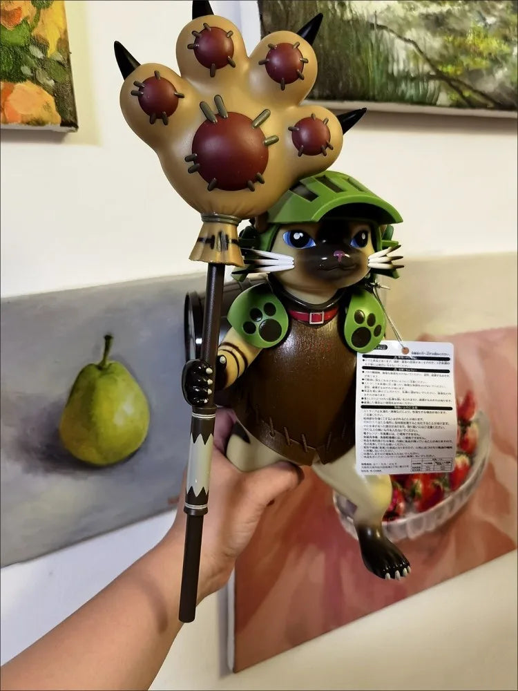 Monster Hunter 32cm Gk Palico Game Anime Figure Cat Popcorn Pvc Action Figurine Statue Collectible Model Decoration Ornament Toy