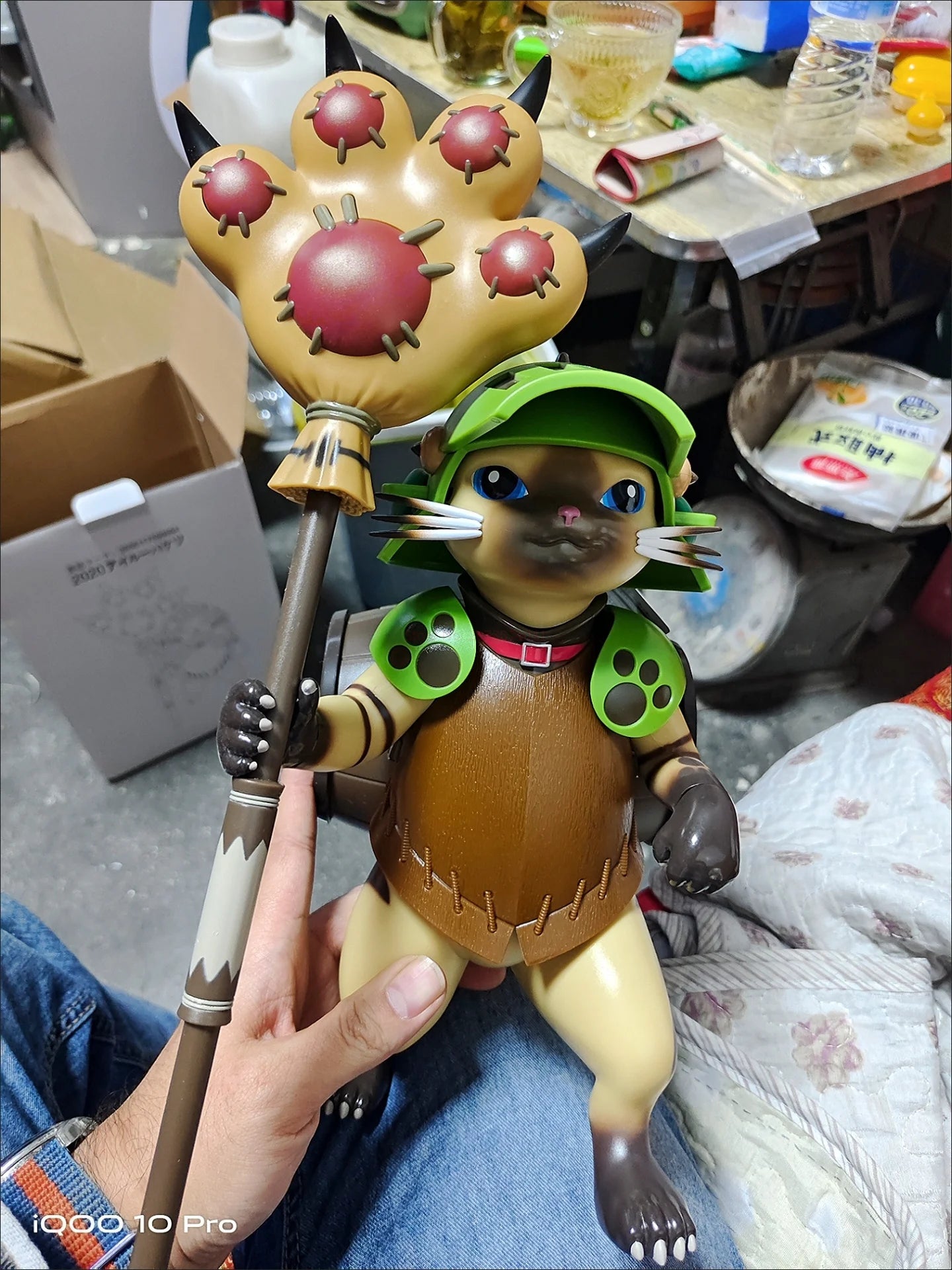 Monster Hunter 32cm Gk Palico Game Anime Figure Cat Popcorn Pvc Action Figurine Statue Collectible Model Decoration Ornament Toy