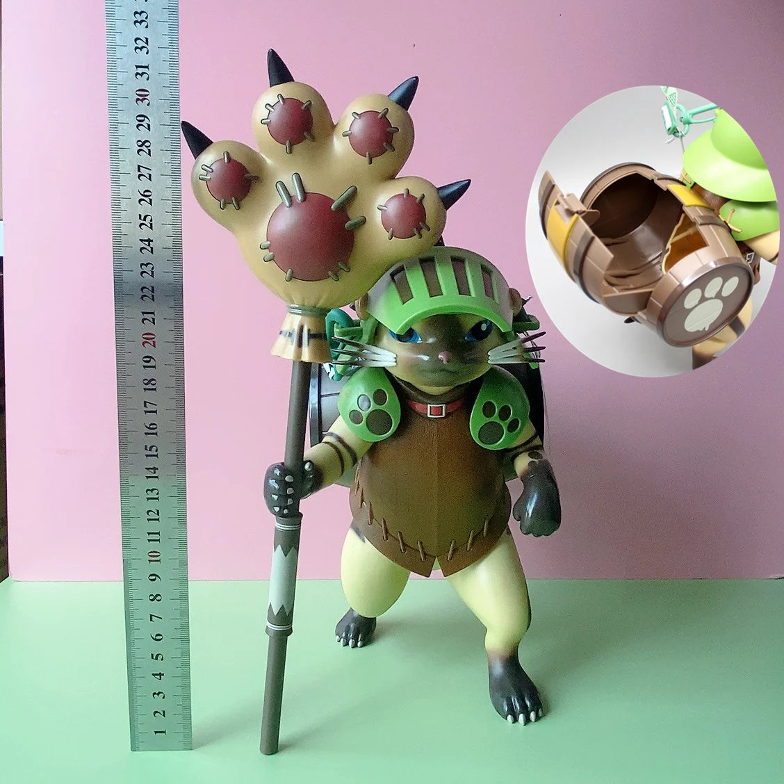 Monster Hunter 32cm Gk Palico Game Anime Figure Cat Popcorn Pvc Action Figurine Statue Collectible Model Decoration Ornament Toy