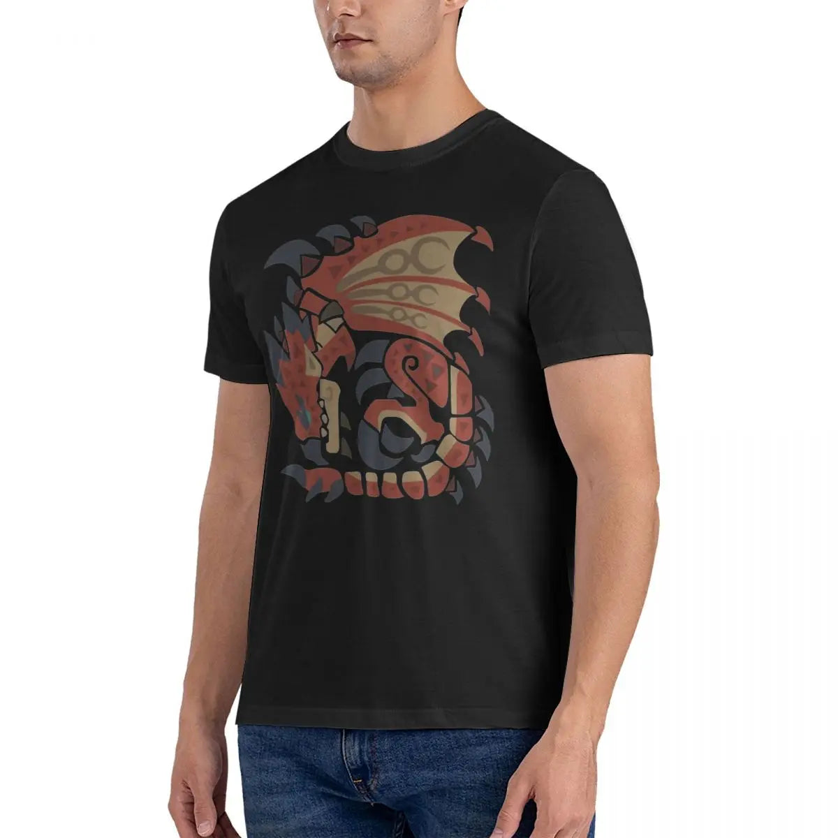 Rathalos Monster Hunters T-Shirt Summer Y2K Casual T-Shirts Cotton Novelty Tee Shirt For Men's Short-Sleeve Casual Tops