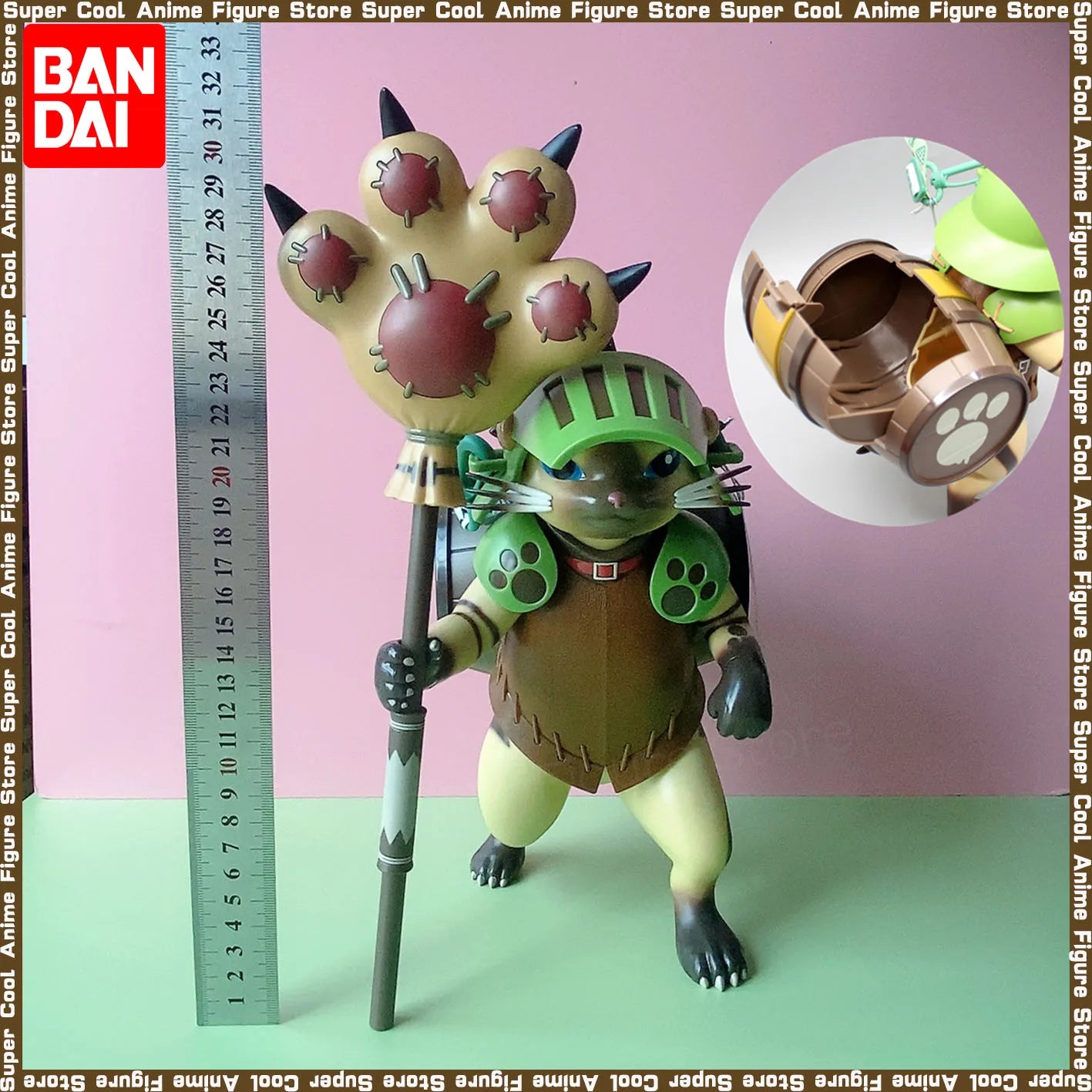 Monster Hunter 32cm Gk Palico Game Anime Figure Cat Popcorn Pvc Action Figurine Statue Collectible Model Decoration Ornament Toy